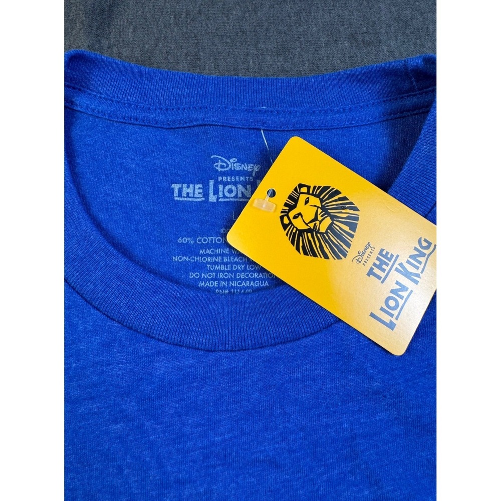 Disney Lion King Hakuna Matata Graphic T-Shirt Blue Mens Size L New - Picture 2 of 8